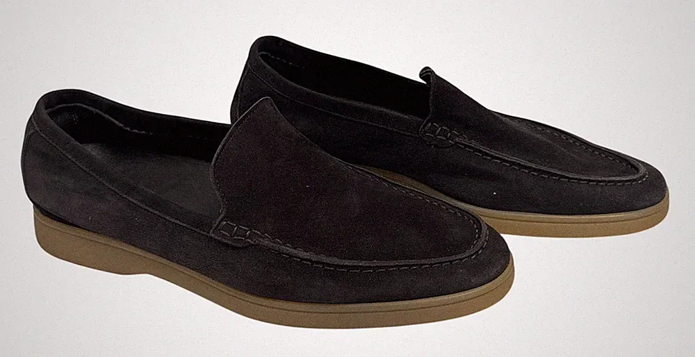 Suitsupply Herren Dunkelbraun Wildleder Yacht Slipper Halbschuhe Schuhe Größe UK5