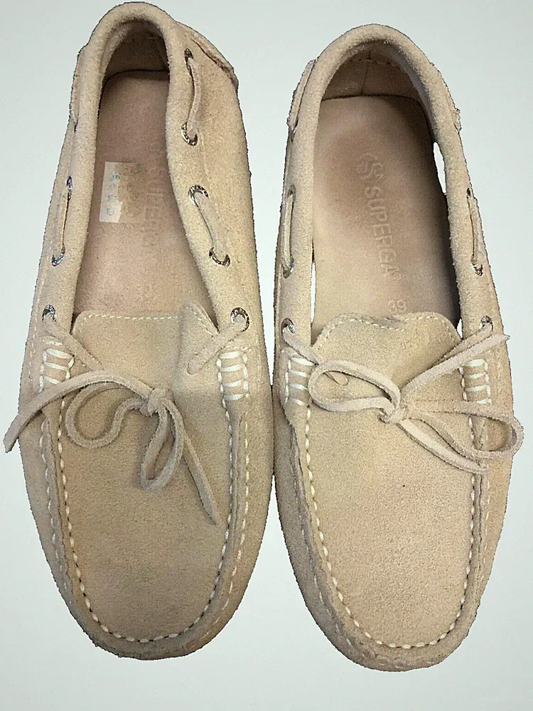 SUPERGA HERREN HALBSCHUH BEIGE GR.39 ORIGINAL HERREN SCHNÜRER BEIGE