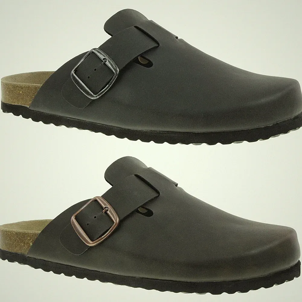 Supersoft 176 044 Herren Clog Sandale Hausschuh Pantolette Lederfussbett Slip on