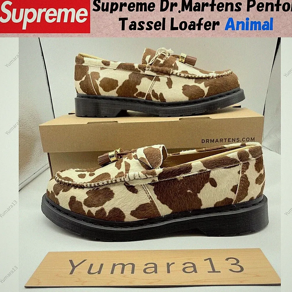 Supreme Dr. Martens Penton Tassel Loafer Animal 23SS Week7 Herren Gr.