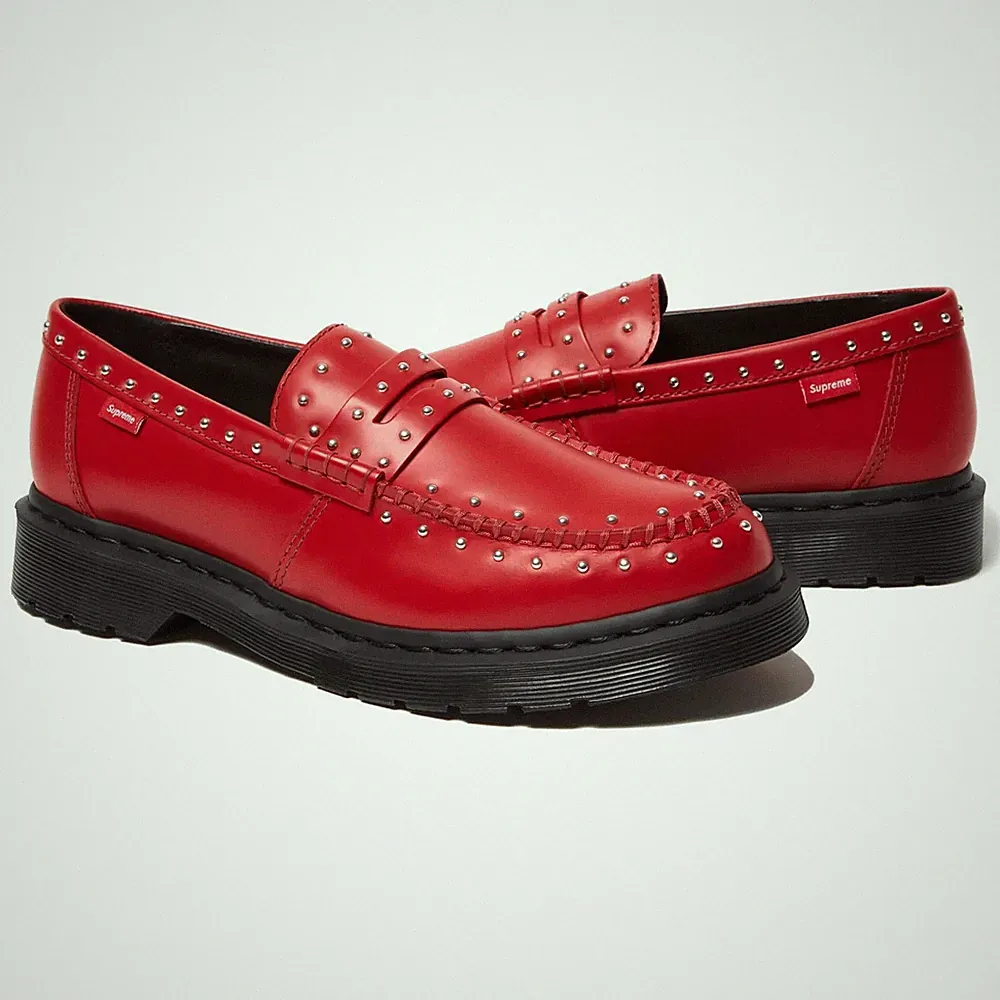 Supreme x Dr. Martens Studded Penton Loafer Red 25SS Week 13 Unisex Japan New