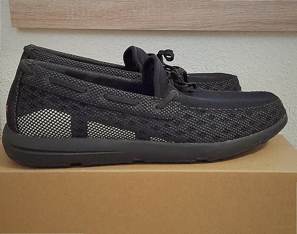 Swims Breeze Herren Schuhe Mesh Mokassins Slipper Loafer schwarz Gr. 41