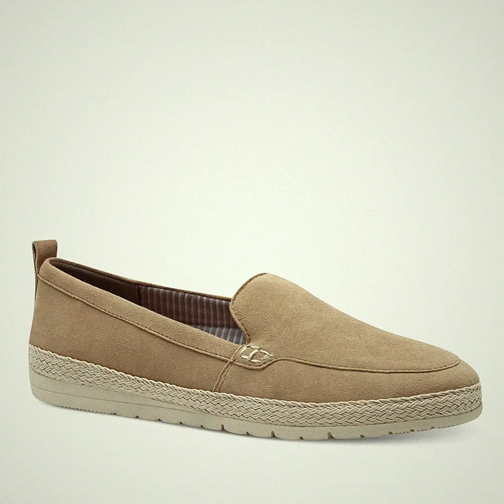 Tamaris Damen Beige Leder Loafer Freizeit 1-24651-44435