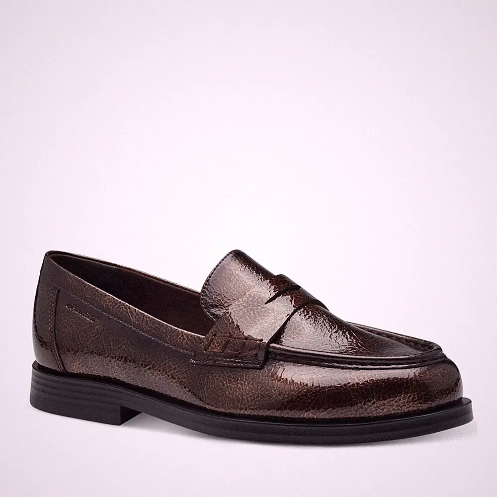 Tamaris Damen Braune Leder Loafer Freizeit 1-24311-41326