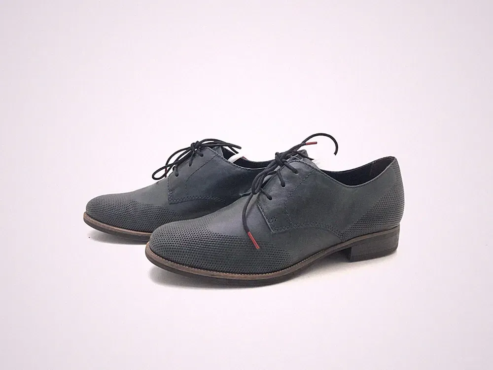 Tamaris Damen Halbschuhe Schnürer Loafers Comfortschuh Blau Gr. 36 (UK 3,5)