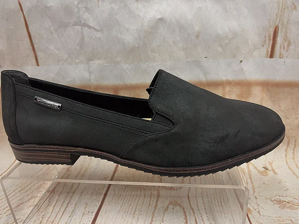 Tamaris Damen Kunstleder Loafer Slipper Schwarz Schuhgröße UK 3 EU 36