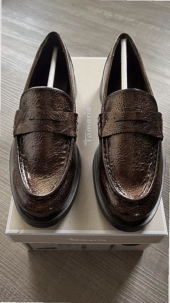 tamaris loafer dunkelbraun