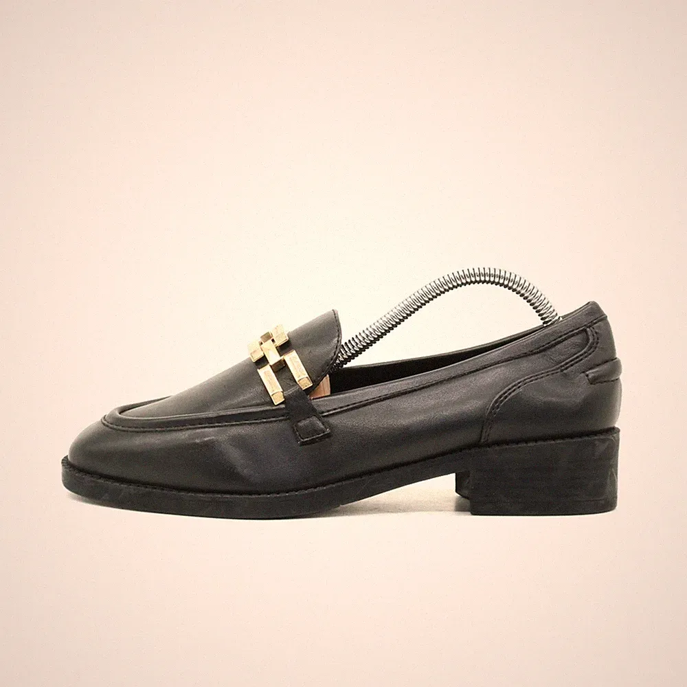 Tamaris Damen Touch It Slipper Schwarz Leder Low-Top Bequem Loafer EU 38