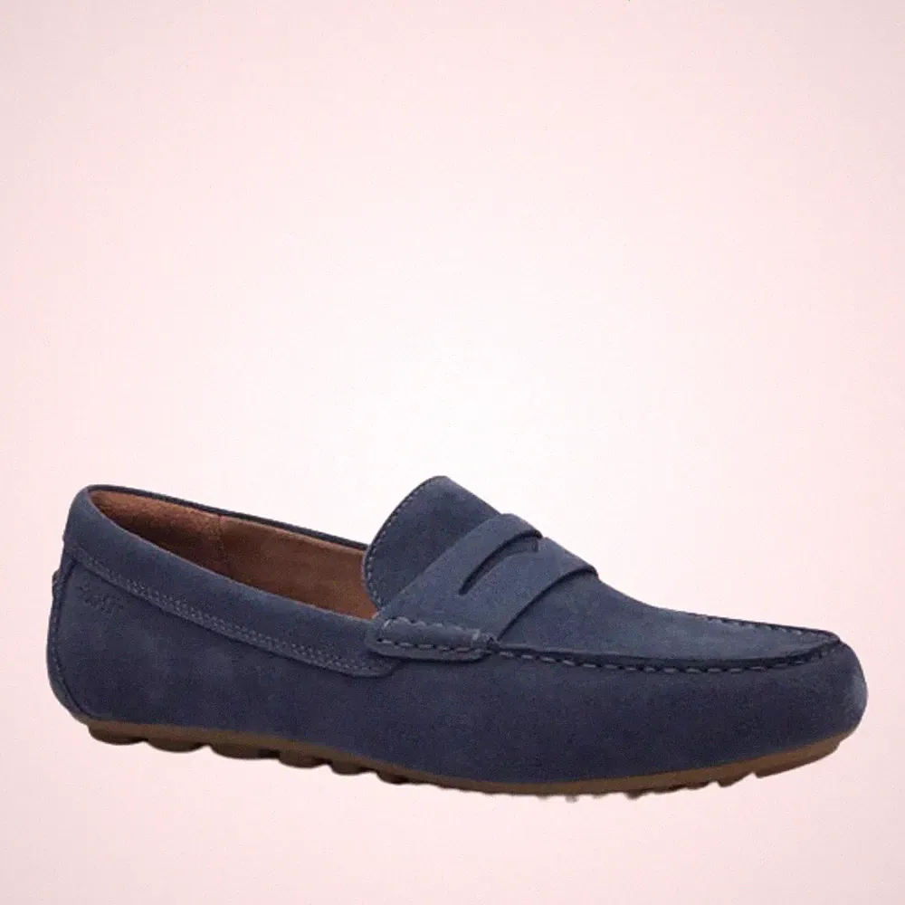 Tamaris Herren Blaue Leder Loafer Freizeit 1-14600-44802