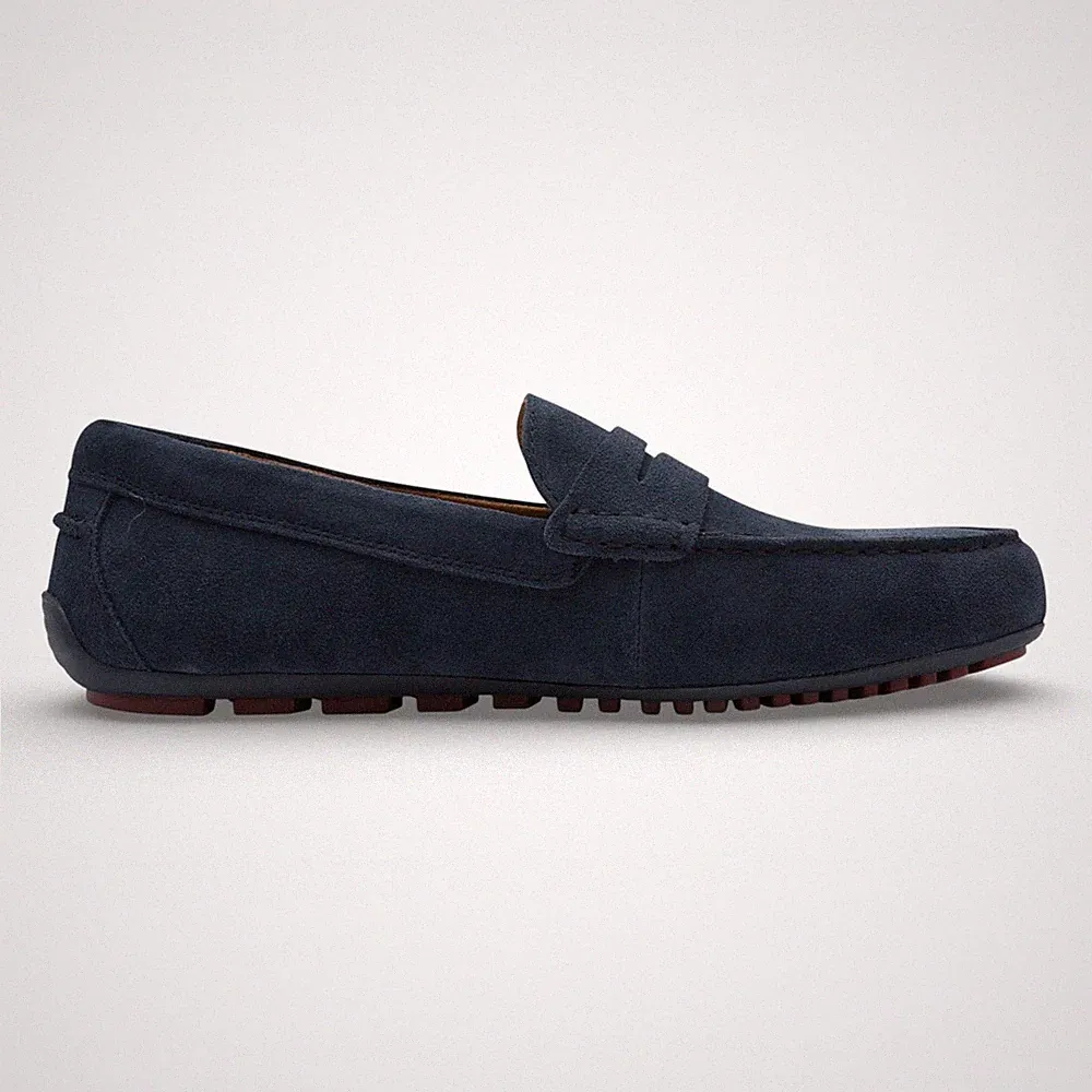 Tamaris Herren Marineblau Wildleder Mokassin Klassische Halbschuhe Freizeitschuhe