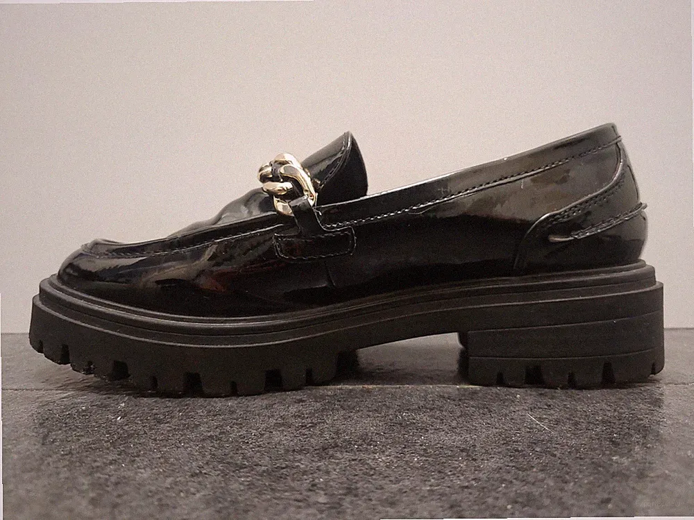 Tamaris lack leder Loafer Slipper slip-on schwarz 38