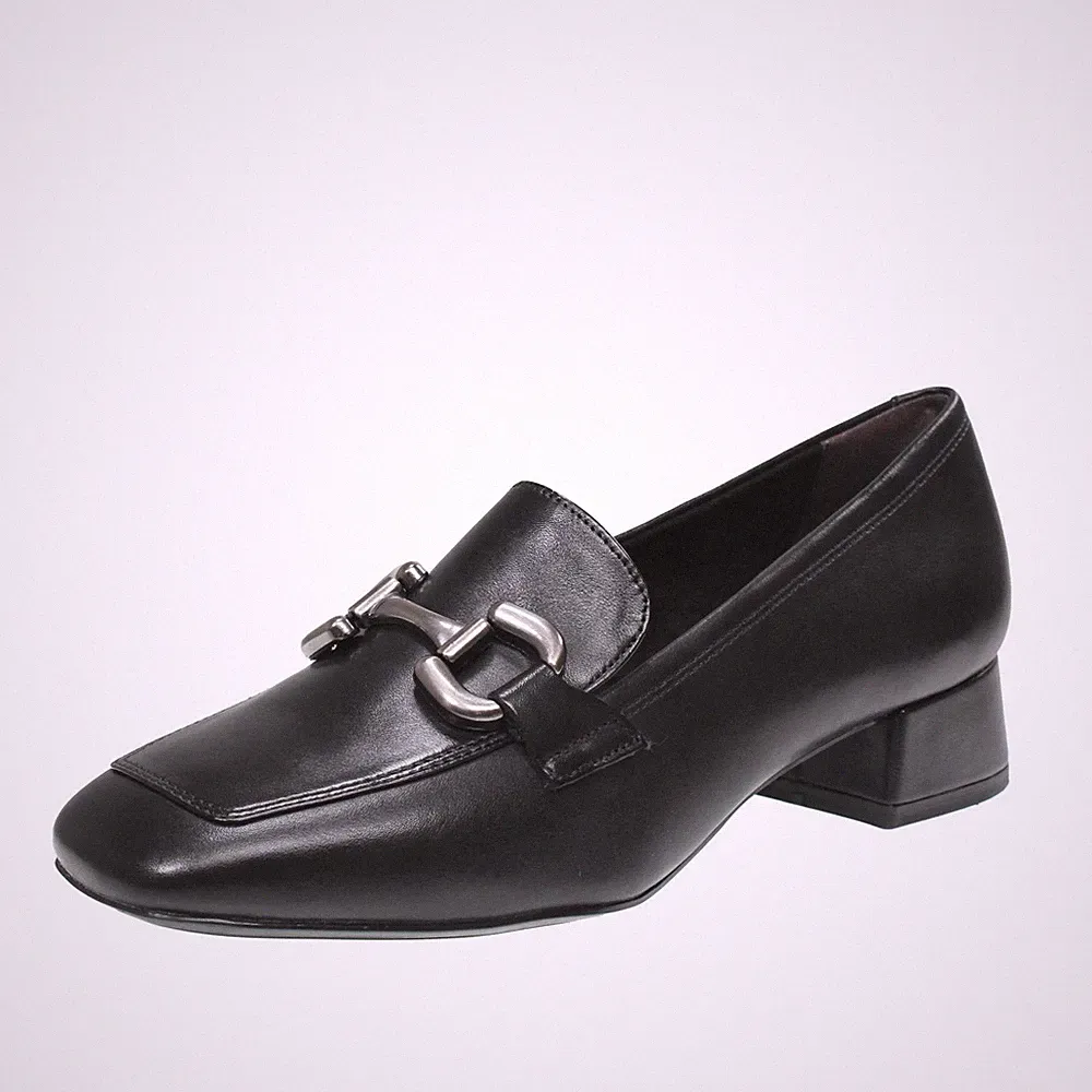 Tamaris Leder Halbschuhe mit schwarzem Absatz - Damenschuhe