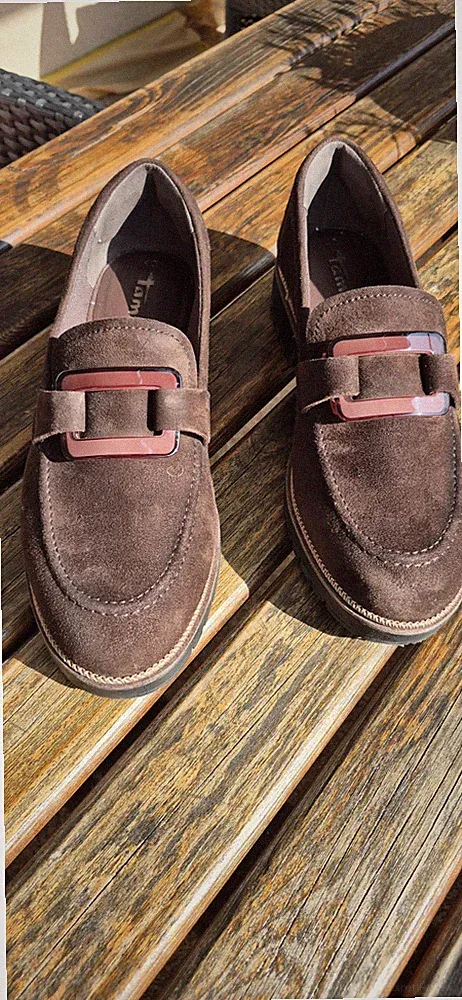 TAMARIS Loafer Blockabsatz, Slipper , Gr. 40, neuwertig