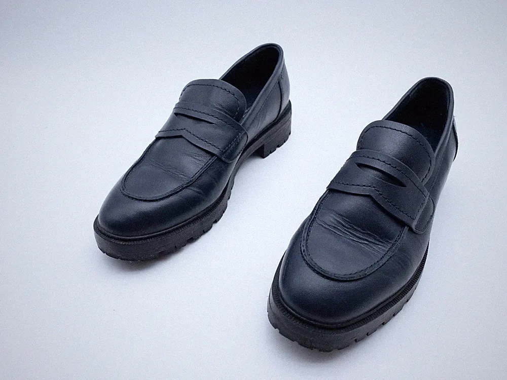 Tchibo Damen Mokassin Slipper Halbschuh Loafer blau Gr 39 EU Art 38113-30