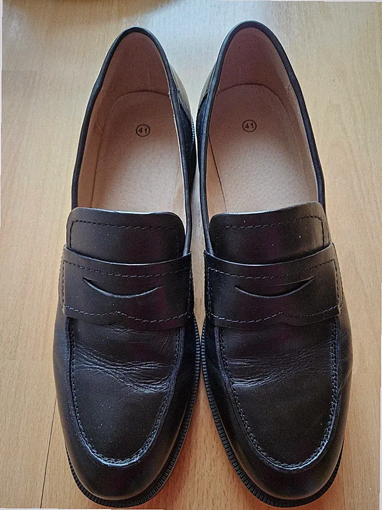 TCM Damen Schuhe Leder Loafer Halbschuhe EUR 41 schwarz wie neu