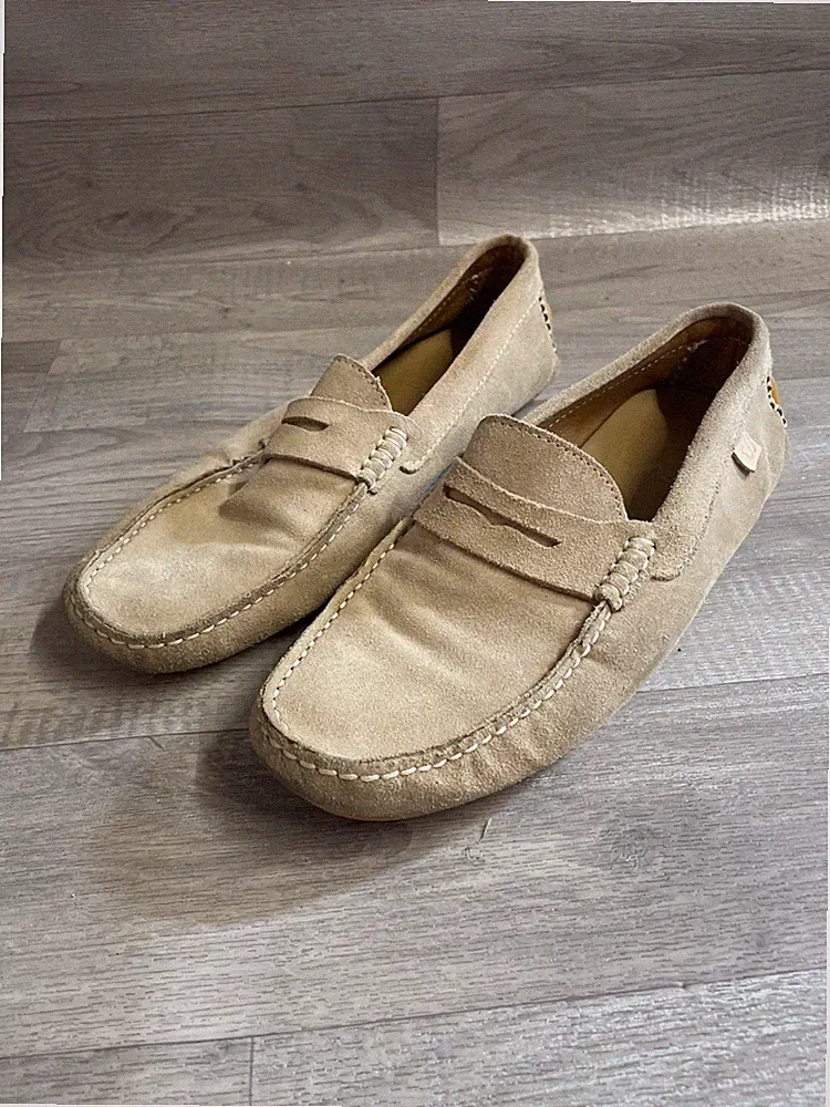 Ted Baker beige Wildleder Slipper Halbschuhe, Größe UK 7