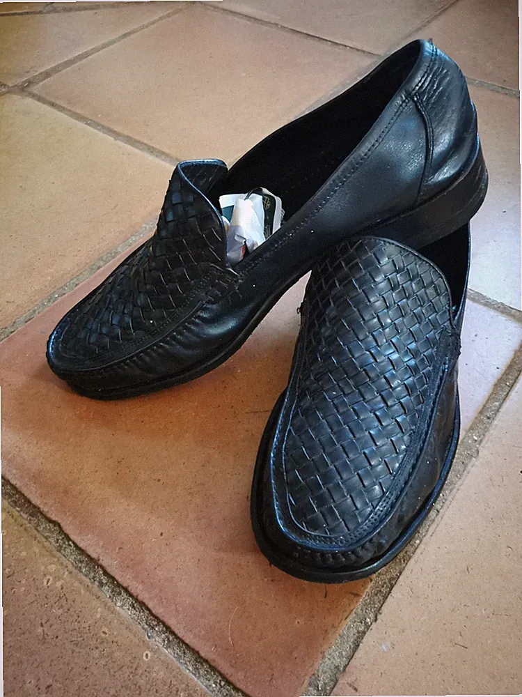 Ted Lapidus Herren geflochtene Halbschuhe schwarz