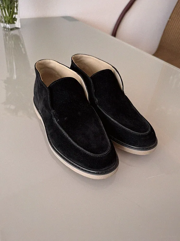 Tendance Loafer Open Walk Schwarz Wildleder Gr 37 Neu Und Unbenutzt