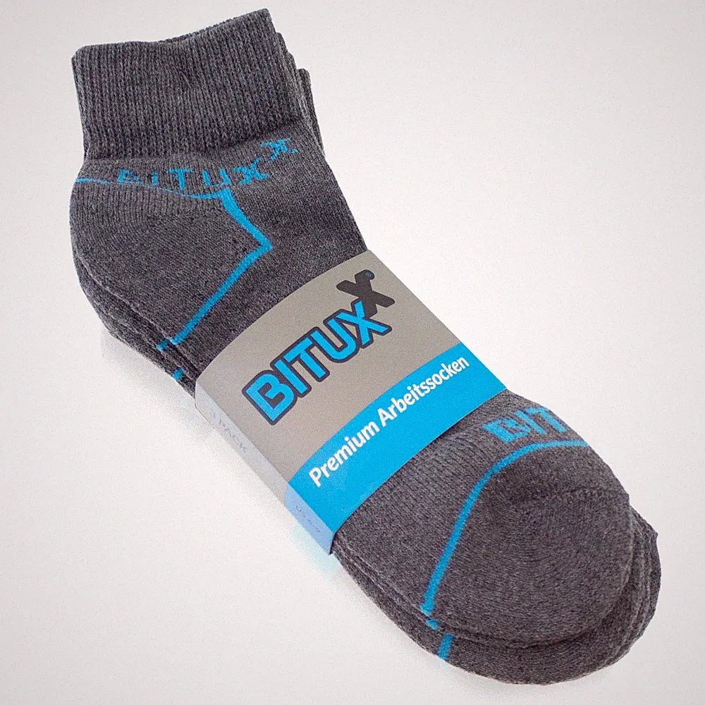 Tennissocken Sportsocken Arbeitssocken Unisex Strümpfe Quaters Grau Bituxx®