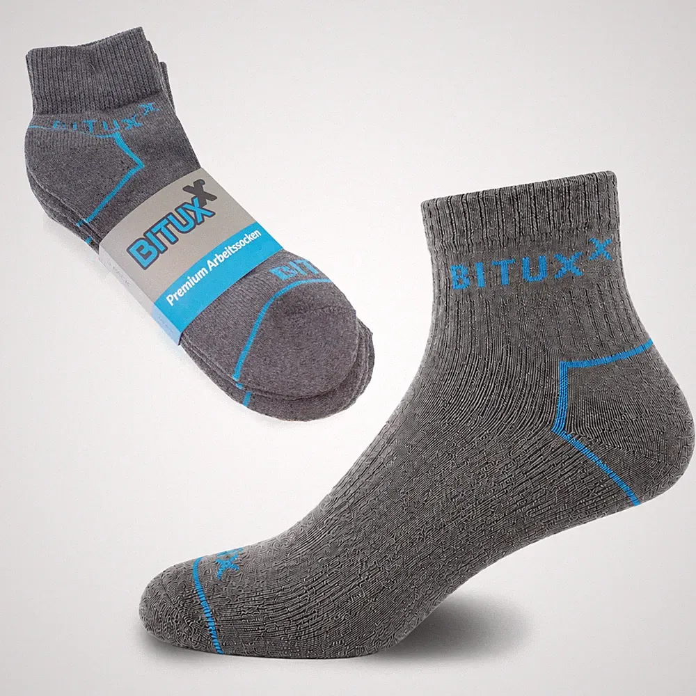 Tennissocken Sportsocken Arbeitssocken Unisex Strümpfe Quaters Grau Bituxx®
