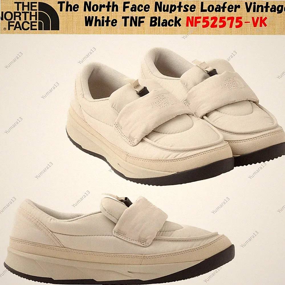 The North Face Nuptse Loafer Vintage White TNF Black NF52575-VK Herren Gr.