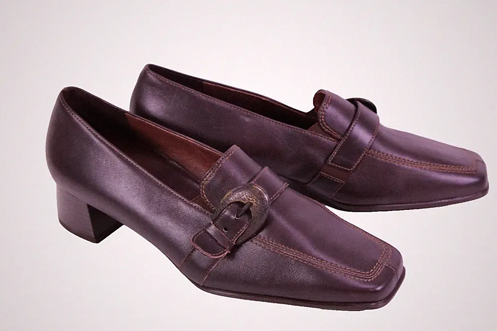Theresia M. Schuhe Slipper Loafer Damen Leder braun Gr. 40,5 Wechselfußbett CR7