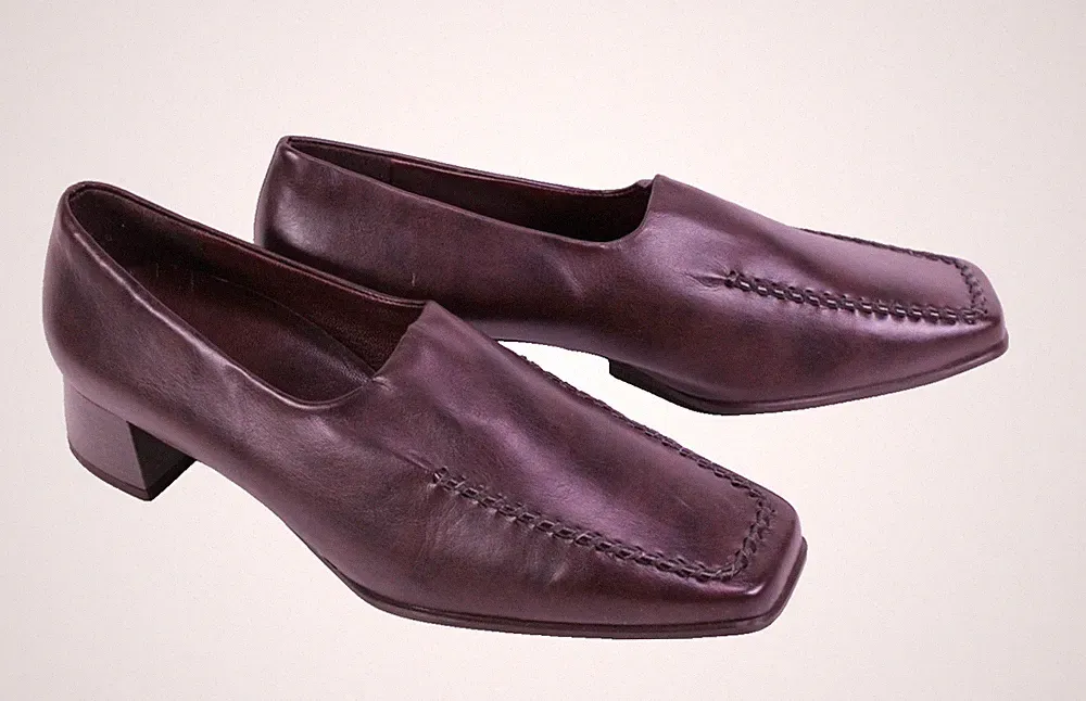 Theresia M. Slipper Loafer Kunstleder braun Gr. 41 Wechselfußbett Damen CR13