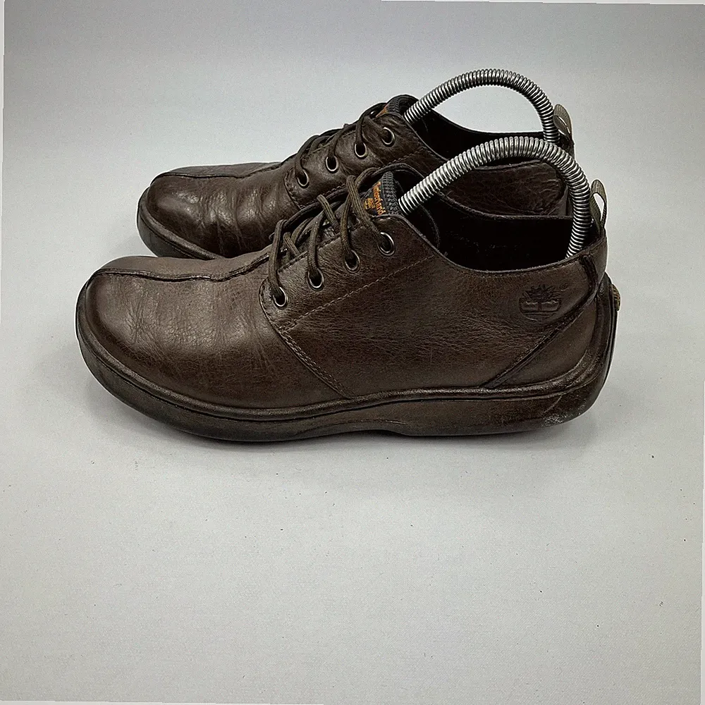 Timberland ACT Trek Travel Herren Braun Leder Freizeitschuhe UK 7,5 Fußgewölbestütze
