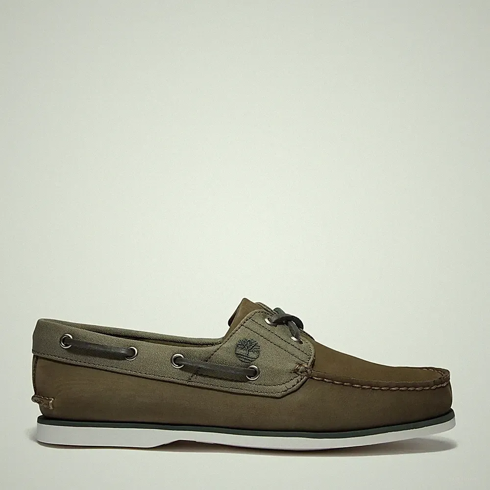 Timberland Classic Boat Halbschuh 0A4177 Bootsschuh Herren Leder Dunkelgrün