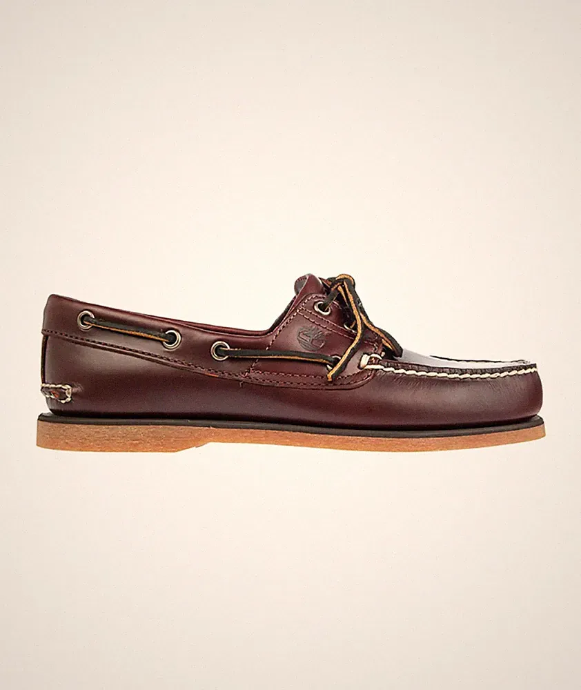 Timberland Herren Bootsschuh Classic 2-Eye Leder Obermaterial Mittelbraun