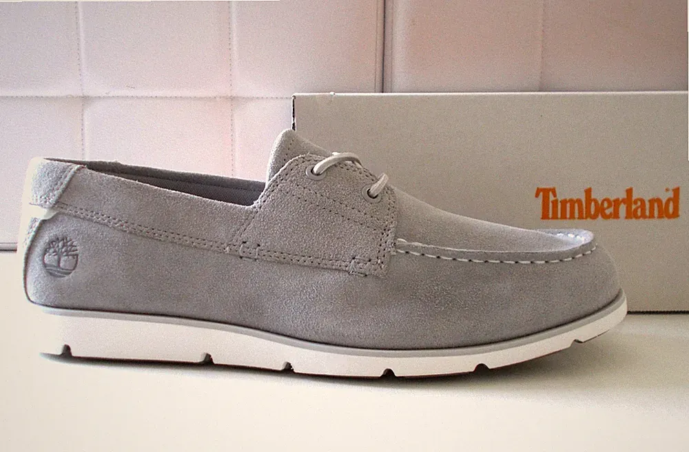 Timberland Herren Schuhe Halbschuhe Grafton Bay 2Eye Leder Suede Grau EU-44 135€