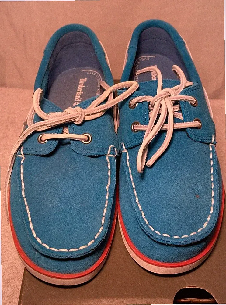 Timberland Jungen Seabury Classic 2 Eye Navy Leder Bootsschuh UK 1,5 / 34