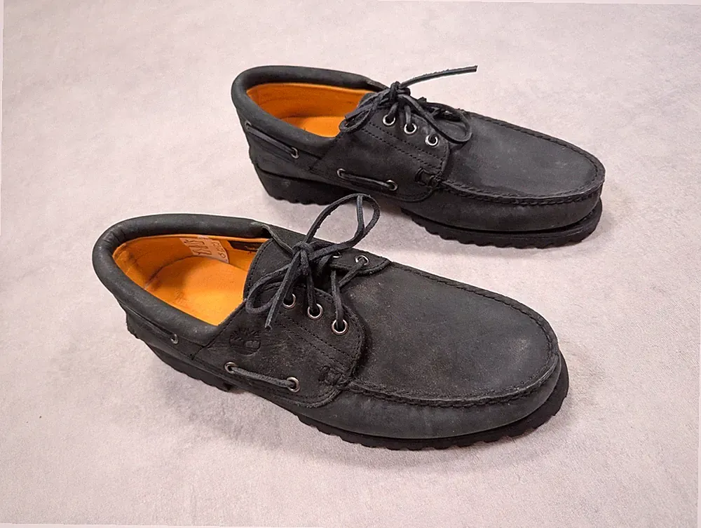 Timberland Nubukleder Bootsschuhe Herren UK 10,5 W Schnürschuhe Freizeit Smart Loafer