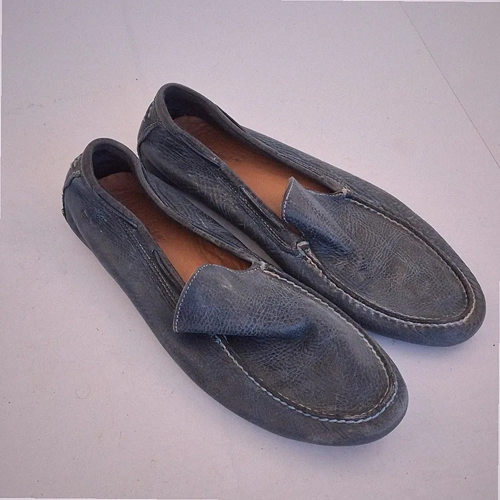 Timberland Schuhe 11,5 Blau Herren Leder Slipper