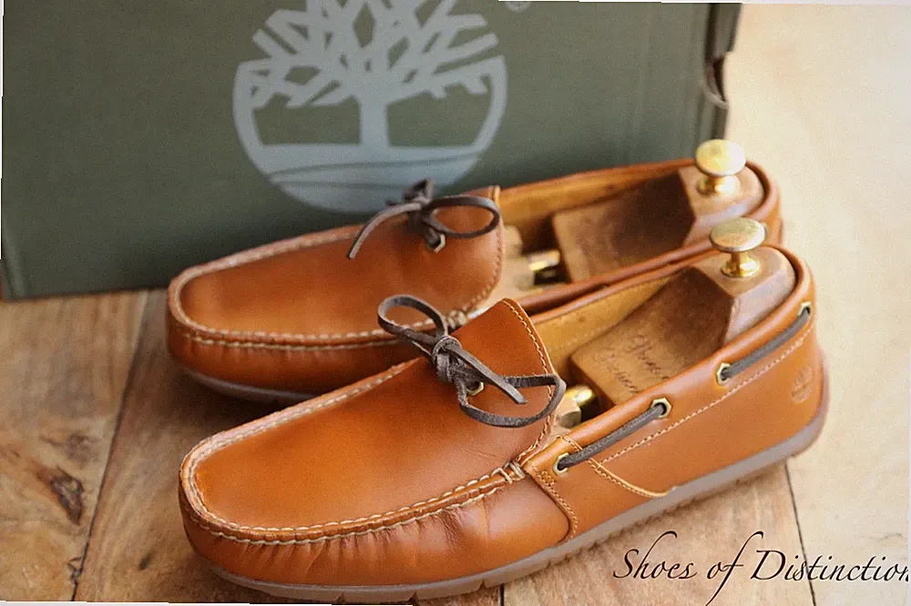 Timberland Tan Leather Loafers Boat Deck Shoes Men's UK 8,5 US 9 W EU 43 NEU
