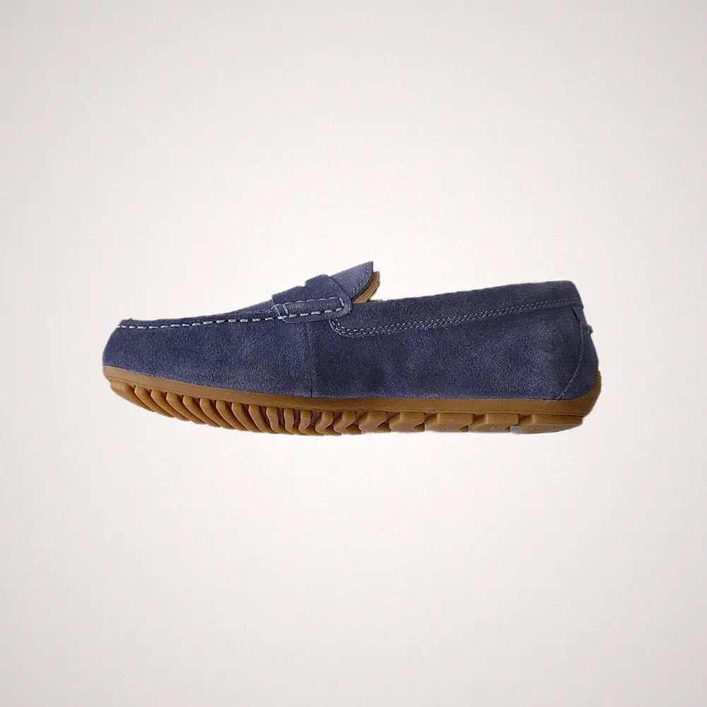 TMRS MEN by Tamaris Herren Loafer Mokassin Slipper Wildleder Denim Blau