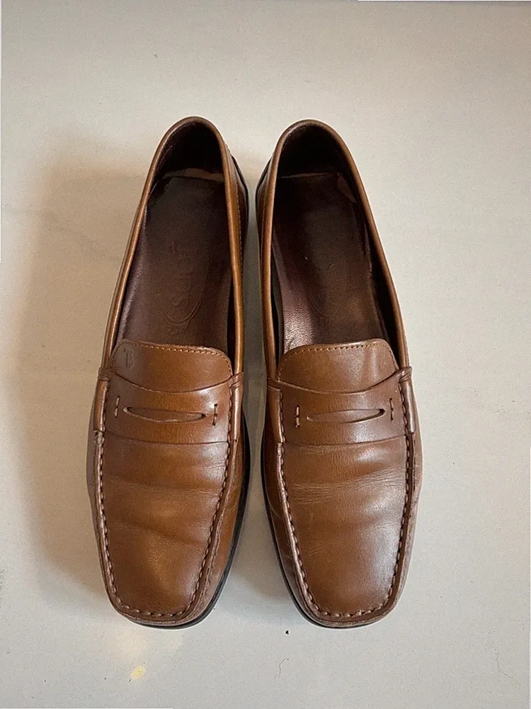 TOD'S Damen Leder Loafer Mokassin braun Gr.39