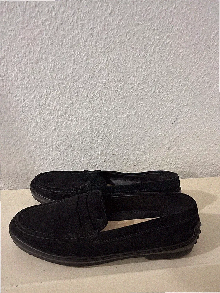 TOD'S Damen Mokassins / Loafers – Schwarz/Wildleder – Gr. EU 39,5