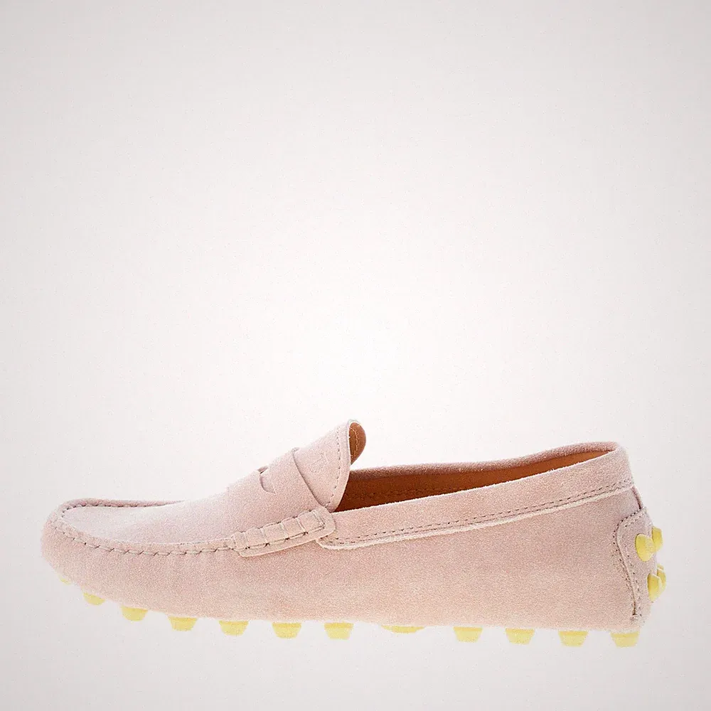 TOD'S Damenschuhe Halbschuh Gummi Bubble Wildleder puderrosa Maske