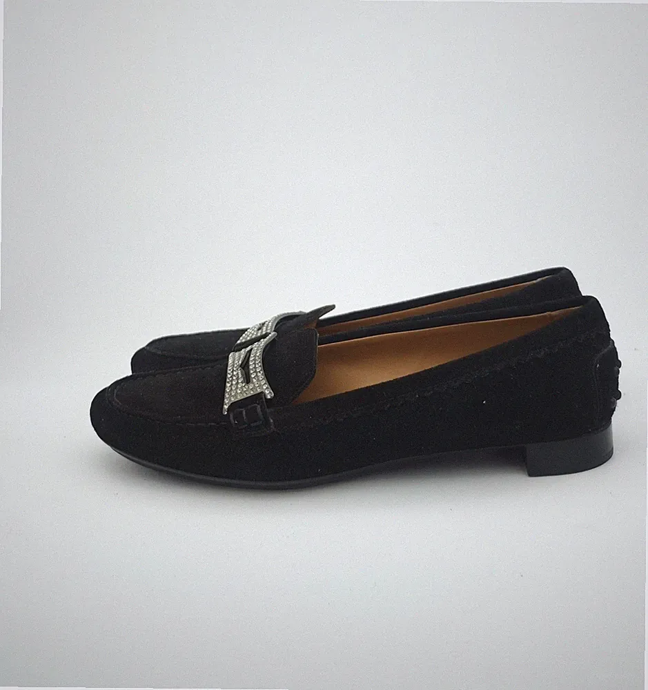 TOD'S Echtleder Mokassins/ Loafer/ Slipper, Größe 38,5 schwarz Top
