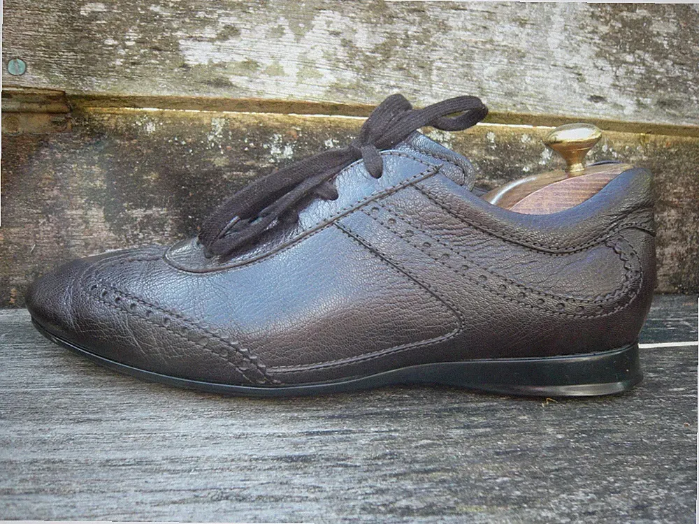 TOD’S HALBSCHUHE SNEAKER SCHUHE BRAUN LEDER UK6,5 HERREN TOP ZUSTAND