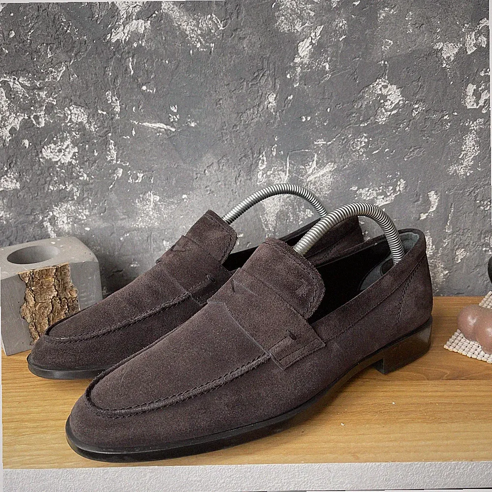 Tod's Herren Braun Wildleder Halbschuhe Größe 6UK/7US/39,5EU