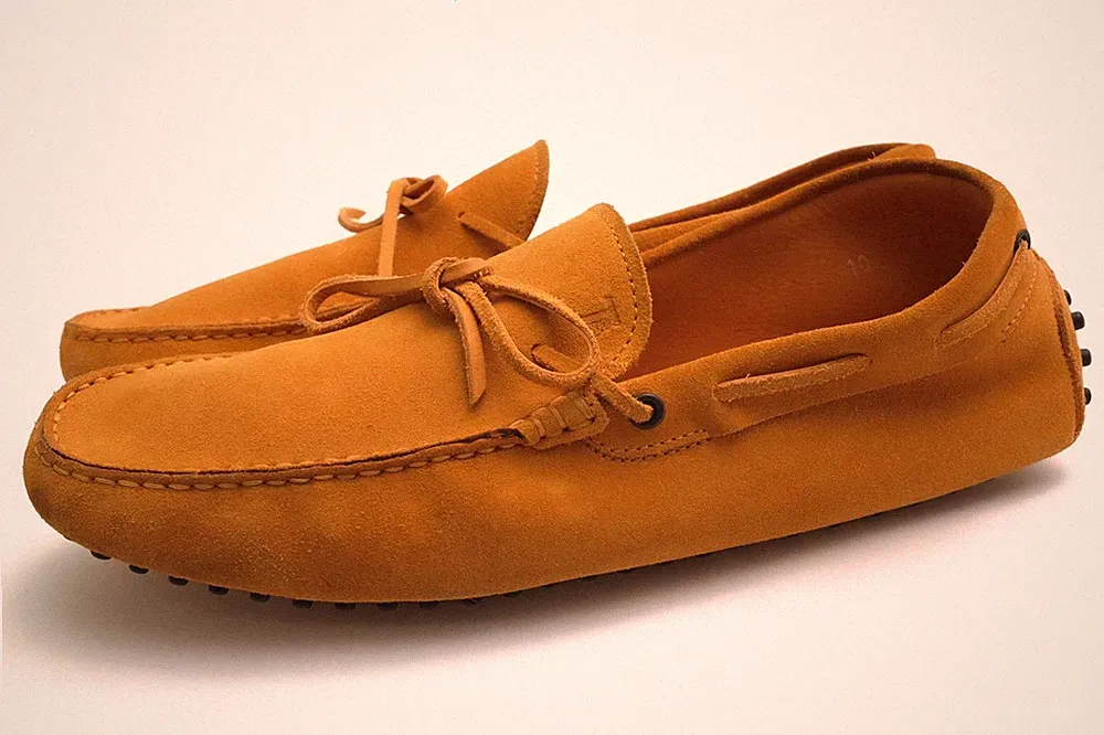 TOD'S Herren Braun Wildleder Quaste Fahren Halbschuhe MOCASSINO GOMMINI UK10...