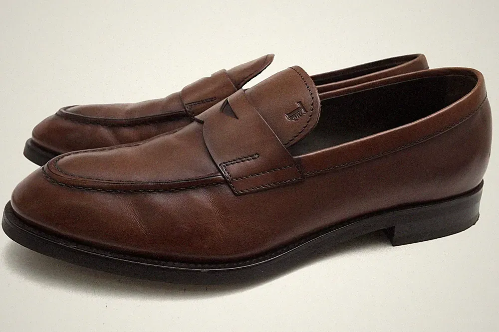 Tod's Herren Leder Penny Loafer Dunkelbraun UK6,5 / 25,0cm Top Zustand