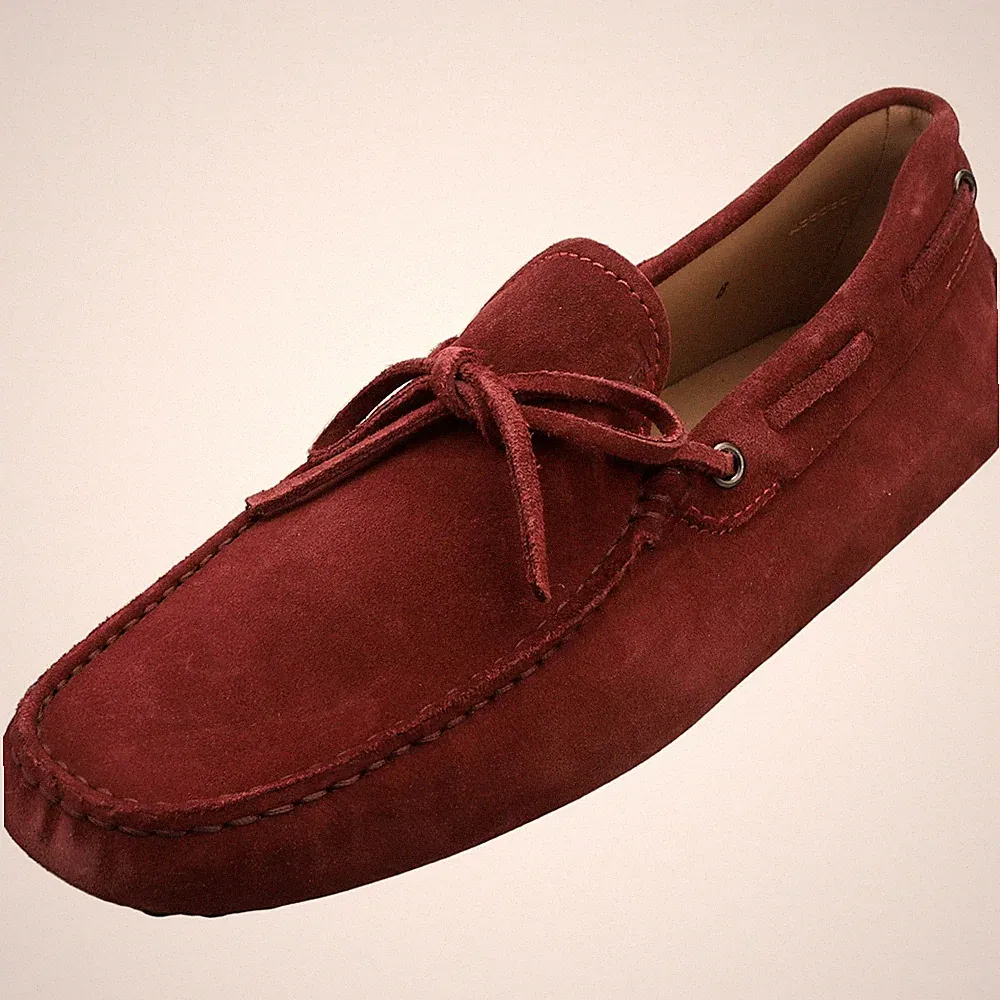 TOD'S Herren Loafer Burgundy NEW LACETTO GOMMINI - 41.5 EU