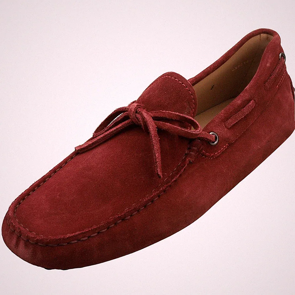 TOD'S Herren Loafer Burgundy NEW LACETTO GOMMINI - 41 EU