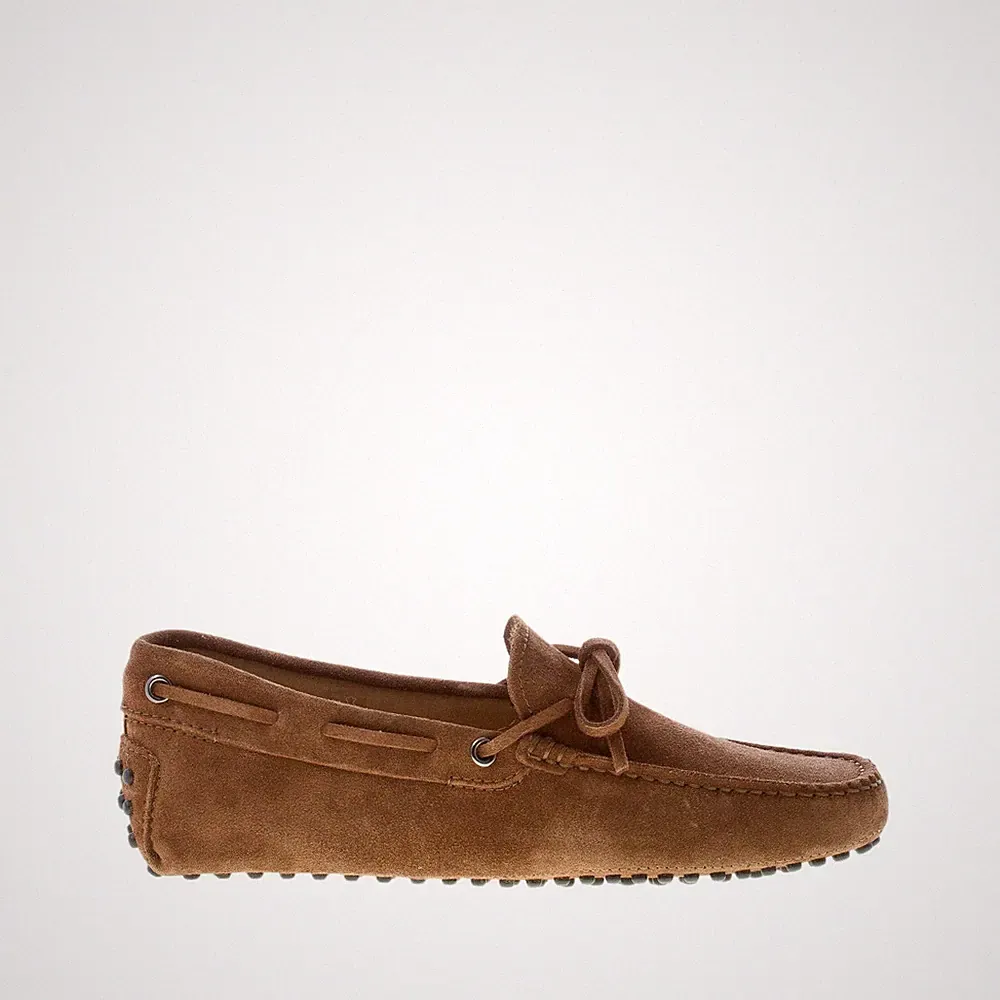 TOD'S herren schuhe braun suede gommini schnürband loafer XXM0GW05470RE0S818