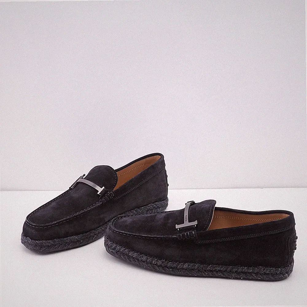 Tod's Herren Schwarz Wildleder Halbschuhe T Singola Esp 66B 122 Größe 41 EU 8,5 US 7 UK