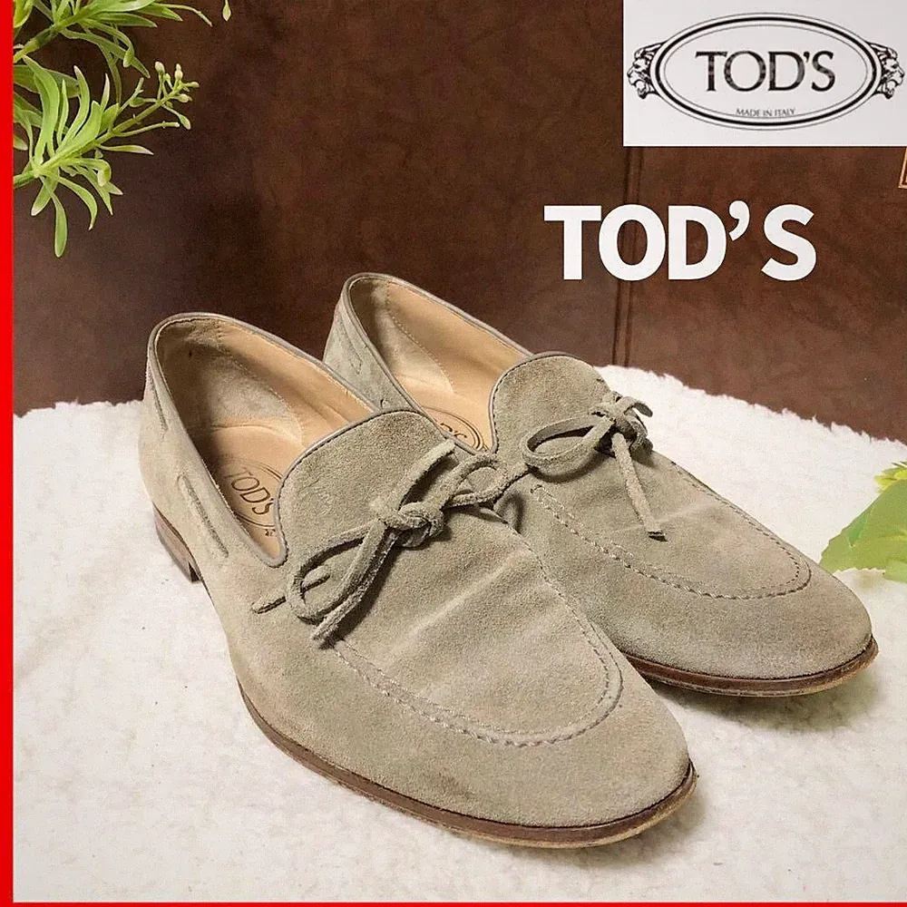 Tod's Herren Wildleder Halbschuhe Beige 26 cm Made in Italy, Gebraucht,...