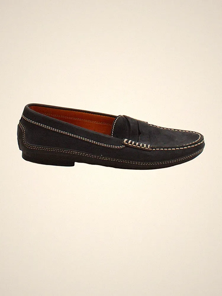 Tod's Herrenschuhe UK 4,5 Blau 100% Wildleder Halbschuh
